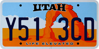 UT license plate Y513CD