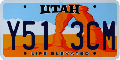 UT license plate Y513CM