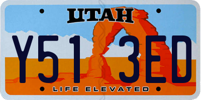 UT license plate Y513ED