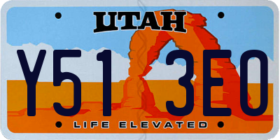 UT license plate Y513EO
