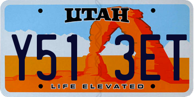 UT license plate Y513ET