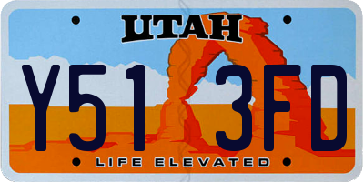 UT license plate Y513FD