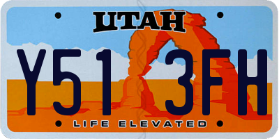 UT license plate Y513FH