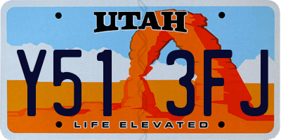 UT license plate Y513FJ