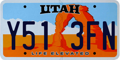 UT license plate Y513FN