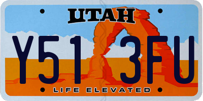 UT license plate Y513FU