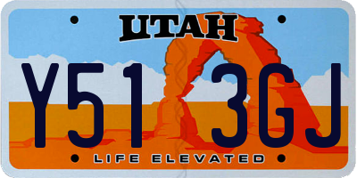 UT license plate Y513GJ