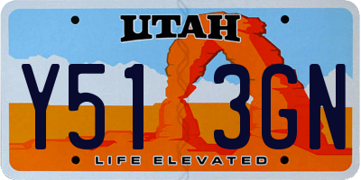 UT license plate Y513GN