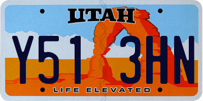 UT license plate Y513HN