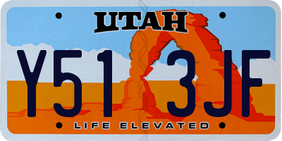 UT license plate Y513JF