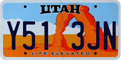 UT license plate Y513JN