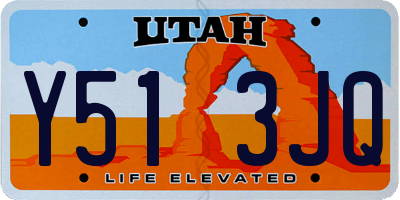 UT license plate Y513JQ