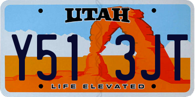 UT license plate Y513JT
