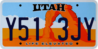 UT license plate Y513JY