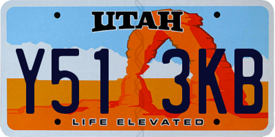 UT license plate Y513KB