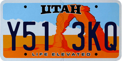 UT license plate Y513KQ