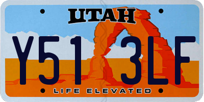 UT license plate Y513LF