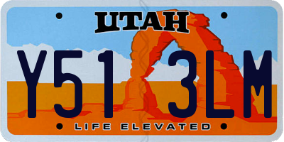 UT license plate Y513LM