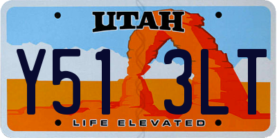 UT license plate Y513LT