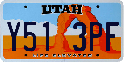 UT license plate Y513PF