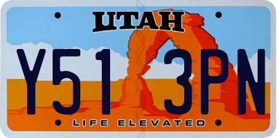 UT license plate Y513PN