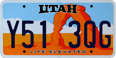 UT license plate Y513QG