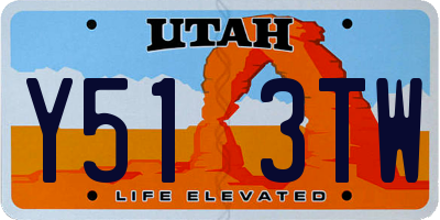 UT license plate Y513TW