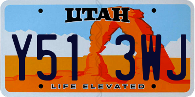 UT license plate Y513WJ
