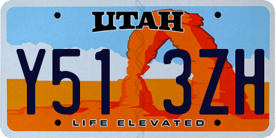 UT license plate Y513ZH