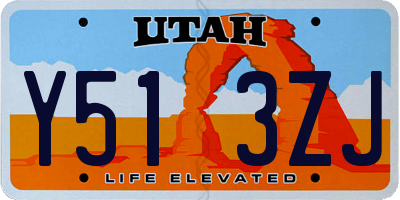UT license plate Y513ZJ