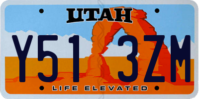 UT license plate Y513ZM