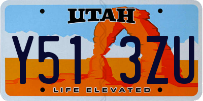 UT license plate Y513ZU