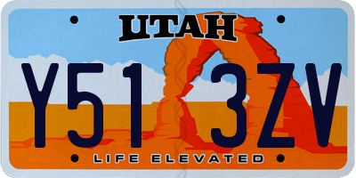 UT license plate Y513ZV