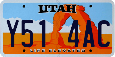 UT license plate Y514AC