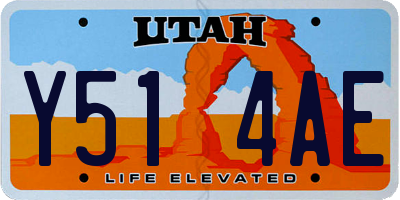 UT license plate Y514AE