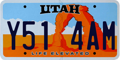 UT license plate Y514AM