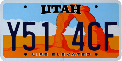 UT license plate Y514CF