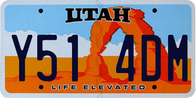 UT license plate Y514DM