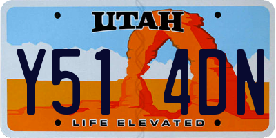 UT license plate Y514DN