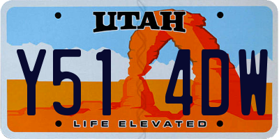 UT license plate Y514DW