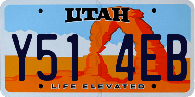 UT license plate Y514EB
