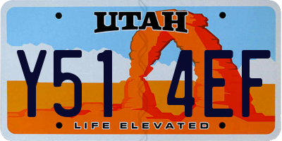 UT license plate Y514EF