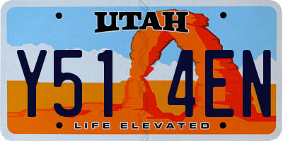 UT license plate Y514EN