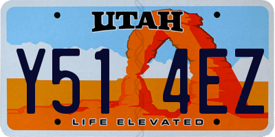 UT license plate Y514EZ