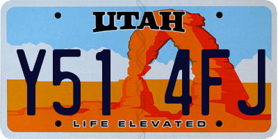 UT license plate Y514FJ