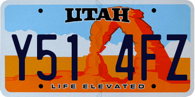UT license plate Y514FZ