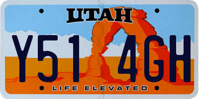UT license plate Y514GH