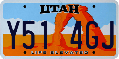 UT license plate Y514GJ