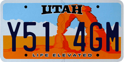 UT license plate Y514GM
