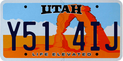 UT license plate Y514IJ